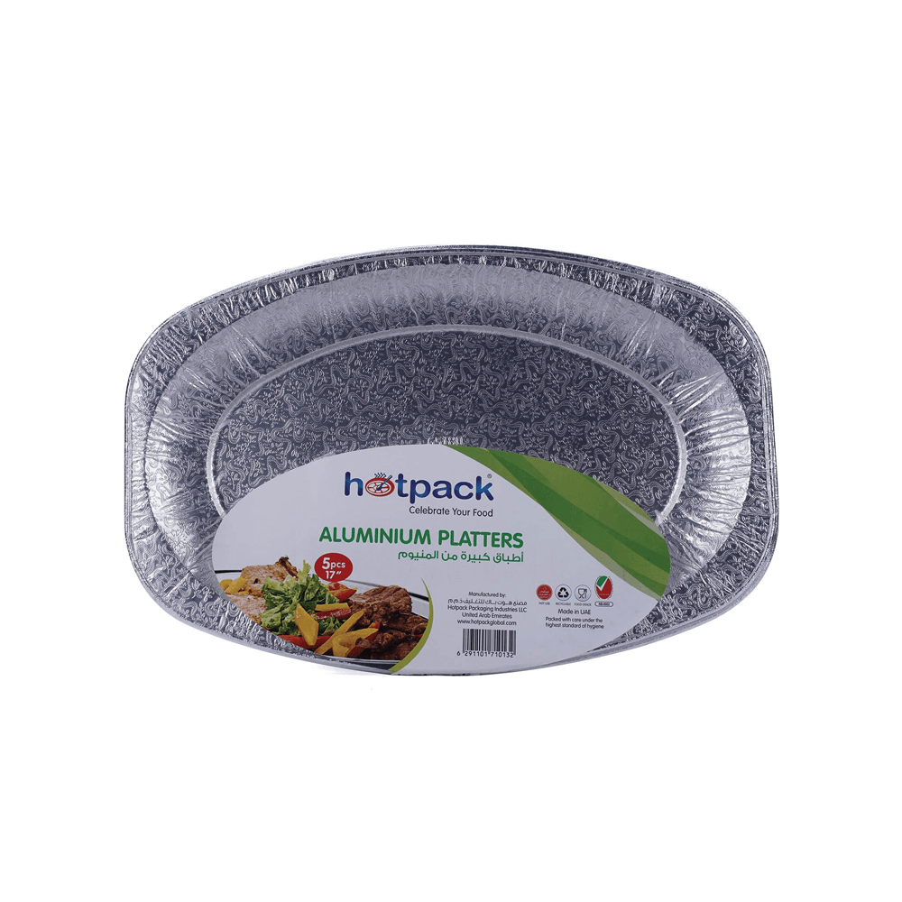 Hotpack Aluminum Plater 17 Inch Silver 5Pcs - Shop Your Daily Fresh Products - Free Delivery 