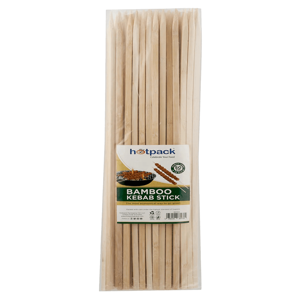 Hotpack Bamboo Kebab Stick 50Cm 50pcs - Shop Your Daily Fresh Products - Free Delivery 