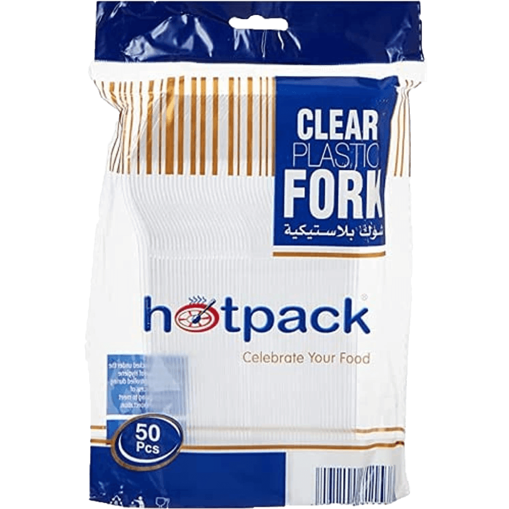 Hotpack Disposable Cutlery Plastic Clear Heavy Duty Fork 50 Pieces - Shop Your Daily Fresh Products - Free Delivery 
