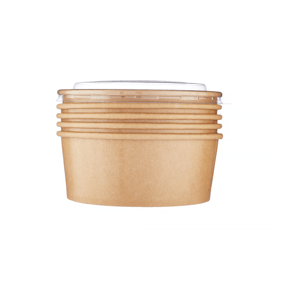 Hotpack Kraft Paper Salad Bowl Capacity 26oz 5pcs - Shop Your Daily Fresh Products - Free Delivery 