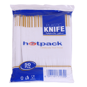 Hotpack Plastic Knife Set 50Piece - Palmyra Orders