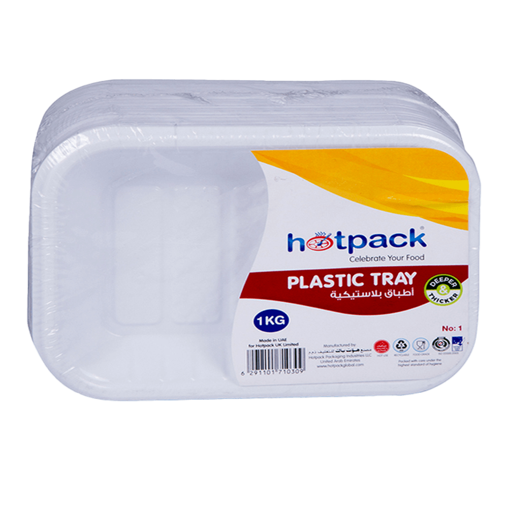 Hotpack Plastic Rectangular Tray Set No.1 1kg - Shop Your Daily Fresh Products - Free Delivery 