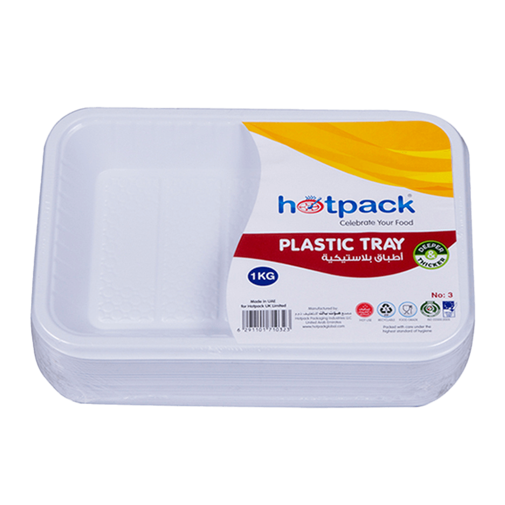 Hotpack Plastic Rectangular Tray Set No3 10Pcs - Shop Your Daily Fresh Products - Free Delivery 