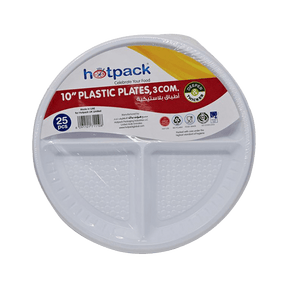 Hotpack Plastic Round Plate Set 10inch 25Pcs - Palmyra Orders