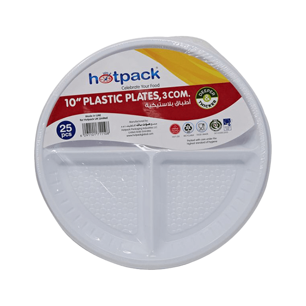 Hotpack Plastic Round Plate Set 10inch 25Pcs - Shop Your Daily Fresh Products - Free Delivery 