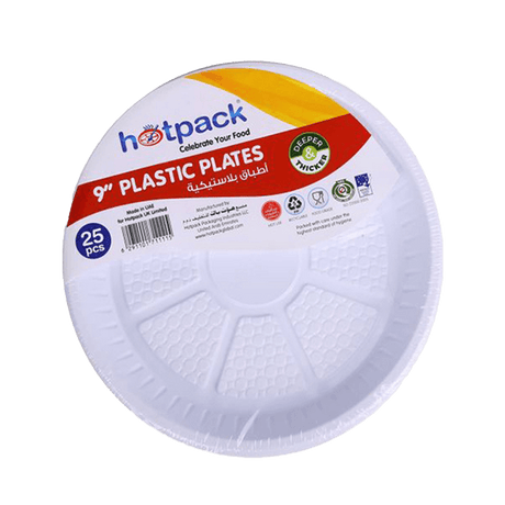 Hotpack Plastic Round Plate Set 9inch 25Pcs - Shop Your Daily Fresh Products - Free Delivery 