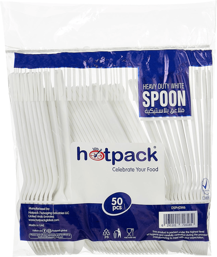 Hotpack Plastic Spoon 50pcs - Shop Your Daily Fresh Products - Free Delivery 