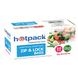 Hotpack Zipper Lock Bag Set, 12 x 25cm, 50 Pieces - Palmyra Orders