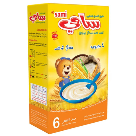 Infant Baby Cereals with Milk, Wheat & 4 Grains, 6 Months+ 200g
