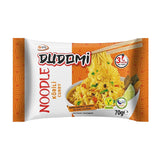 Packaged noodles with branding and product details on a white background