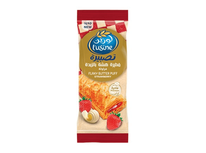 L'usine Flaky Butter Puff Strawberry 80g - Shop Your Daily Fresh Products - Free Delivery 