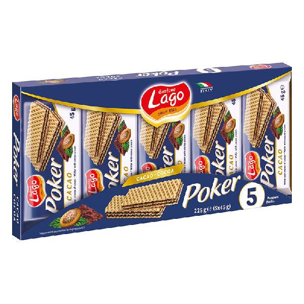 Lago Poker Wafer With Cocoa Cream 5x45g - Shop Your Daily Fresh Products - Free Delivery 
