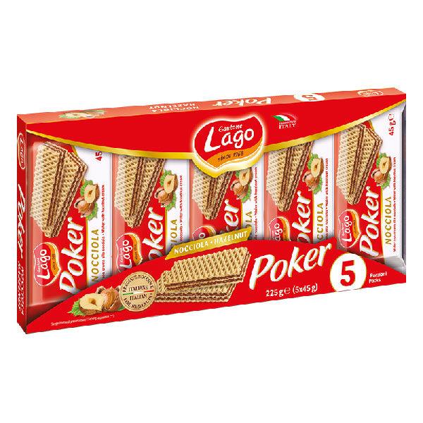 Lago Poker Wafer With Hazelnut Cream 5x45g - Shop Your Daily Fresh Products - Free Delivery 