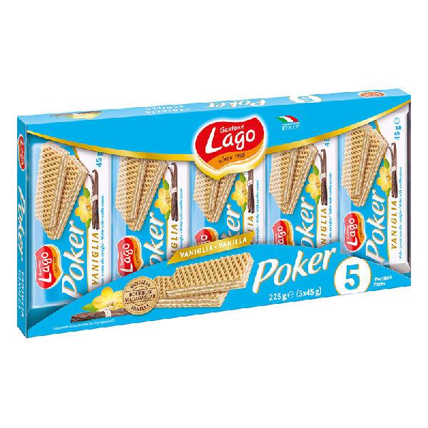 Lago Poker Wafer With Vanilla Cream 5x45g - Shop Your Daily Fresh Products - Free Delivery 