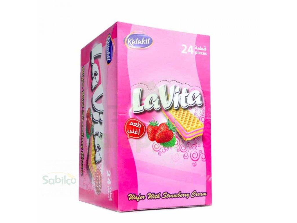 Lavita Wafers Strawberry 24 pieces, 528g ‏ - Shop Your Daily Fresh Products - Free Delivery 