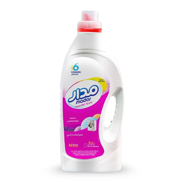 Madar Automatic Washing Gel, Lavender Scent - 3L bottle on a white background