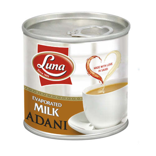 Luna Evaporated Milk ADANI - 170g – Creamy evaporated milk, perfect for enhancing recipes and beverages. 