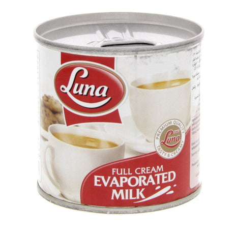  Luna Evaporated Milk Full Cream - 170g – Creamy evaporated milk for enhancing recipes and beverages.