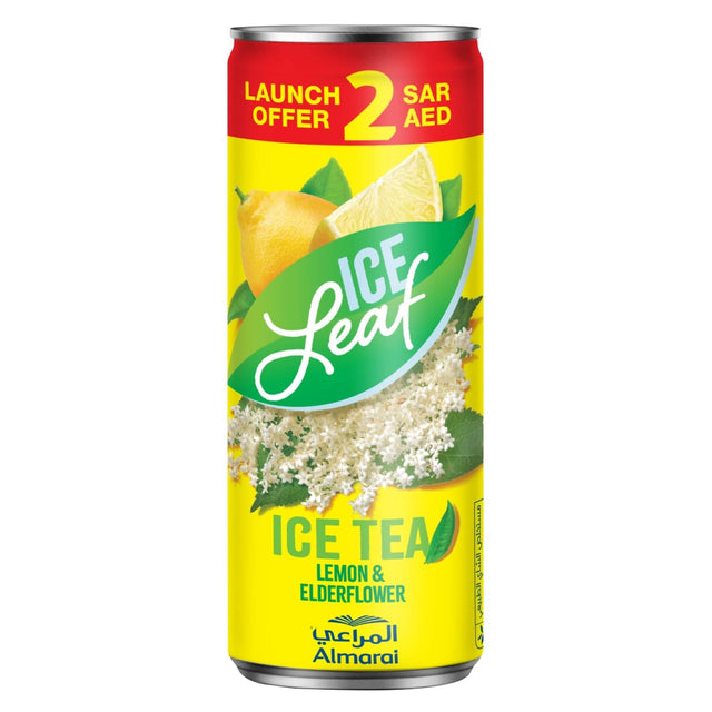Almarai Ice Leaf Ice Tea Lemon & Elderflower 240ml – Refreshing & Aromatic drink with fresh delivery in Dubai, UAE.