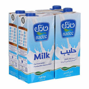 Nadec Long Life Full Fat Milk 4x1Litre - Palmyra Orders