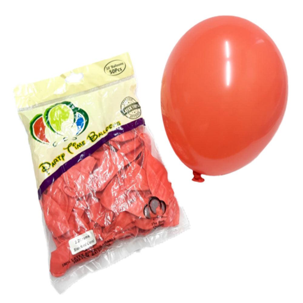 Party Time Balloon Standard Hot Red Balloon 50 Pieces - Shop Your Daily Fresh Products - Free Delivery 