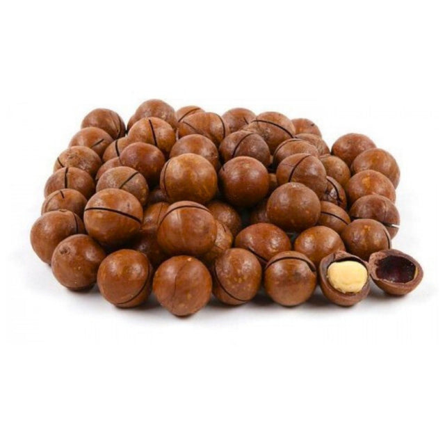 Roasted Macadamia in Shell, Chocolate Taste, 500g