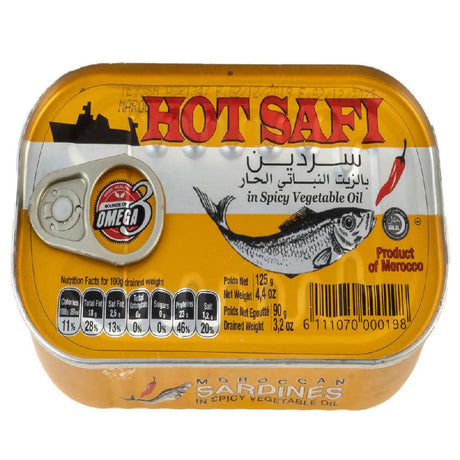 Safi Spicy Sardines In Vegetable Oil 125g - Shop Your Daily Fresh Products - Free Delivery 