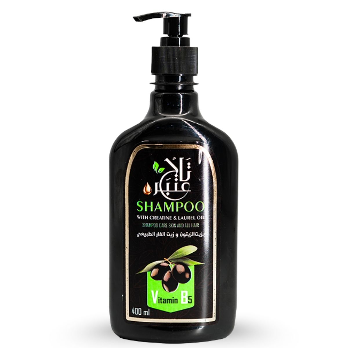 Shampoo With Olive Oil & Laurel Oil, 400ml, ingredients known for their conditioning and protective properties, Dubai UAE.
