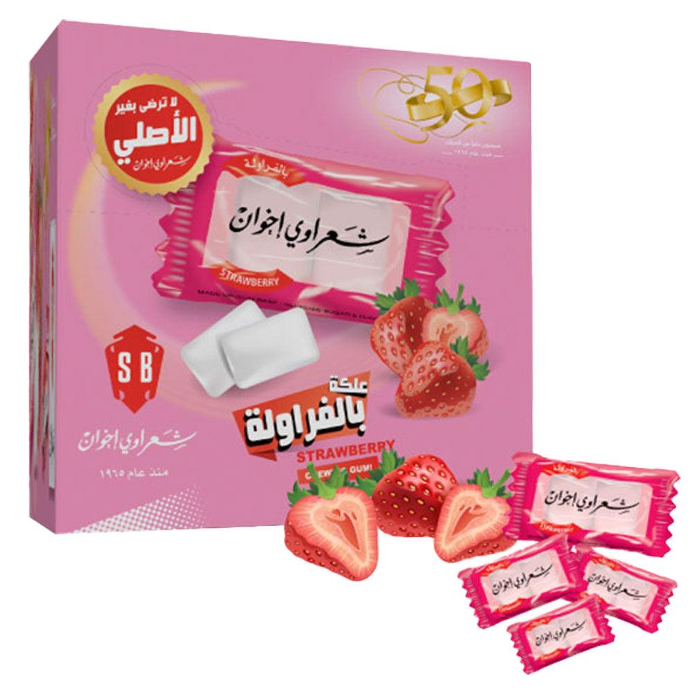 Sharawi Chewing Gum Strawberry 100 packets x 2 pieces - Shop Your Daily Fresh Products - Free Delivery 