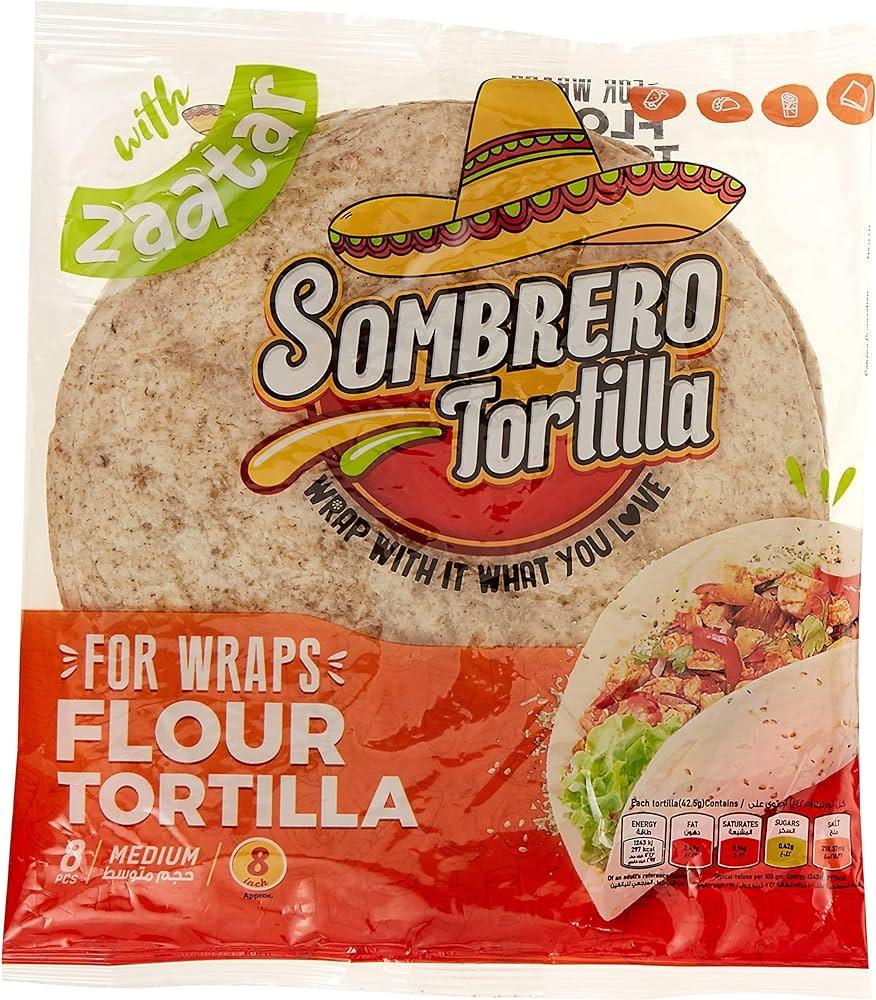 Sombrero Zaatar Tortilla Medium Size 8Pcs - Palmyra Orders