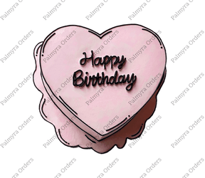 Trendy Pink Heart 2D Cake 1 kg - Palmyra Orders