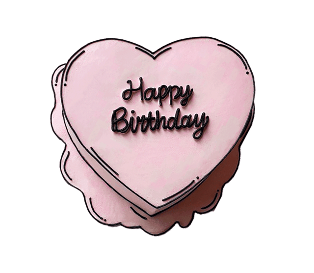 Trendy Pink Heart 2D Cake 1 kg - Palmyra Orders