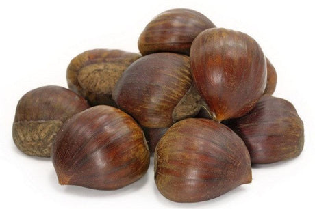 "Fresh Turkish Chestnuts with smooth shells and rich texture."