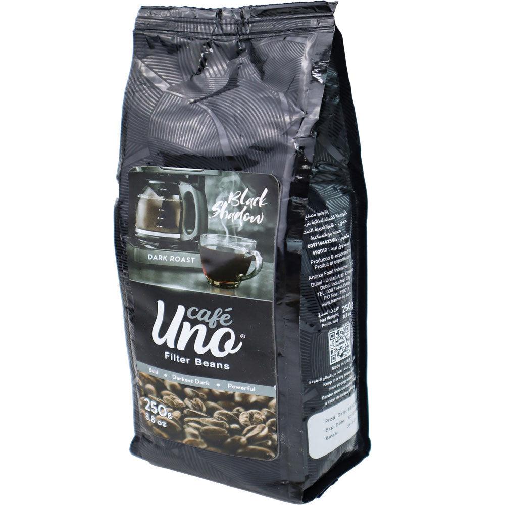 Uno Cafe Filter Beans Black Shadow 250g - Shop Your Daily Fresh Products - Free Delivery 