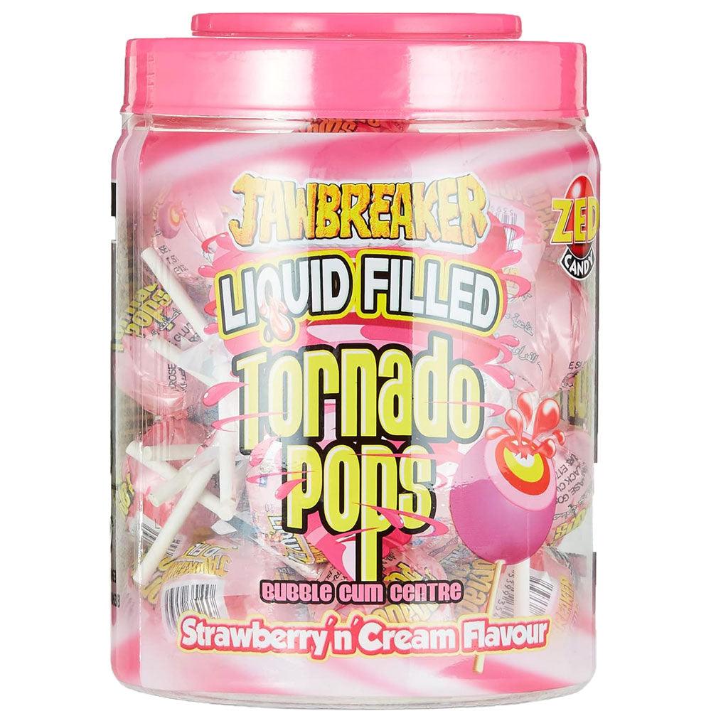 Zed Jawbreaker Liquid Filled Tornado Pop Strawberry Flavour 30Units - Shop Your Daily Fresh Products - Free Delivery 